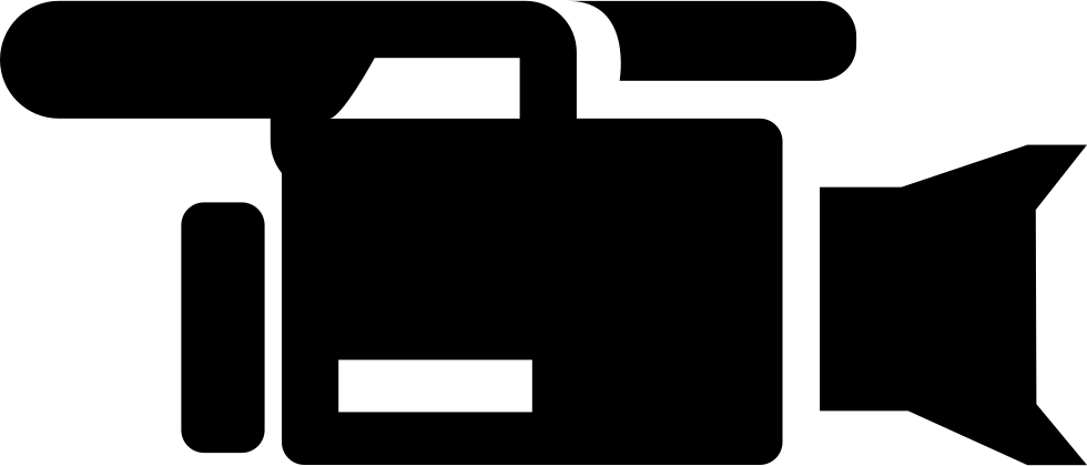 Library Black And White Huge Transparent - Video Camera Logo Png (980x420)