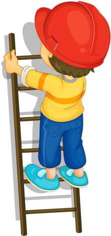 Clipart Boy, School Clipart, Painting For Kids, Clips, - Climb Cartoon Png (268x500)