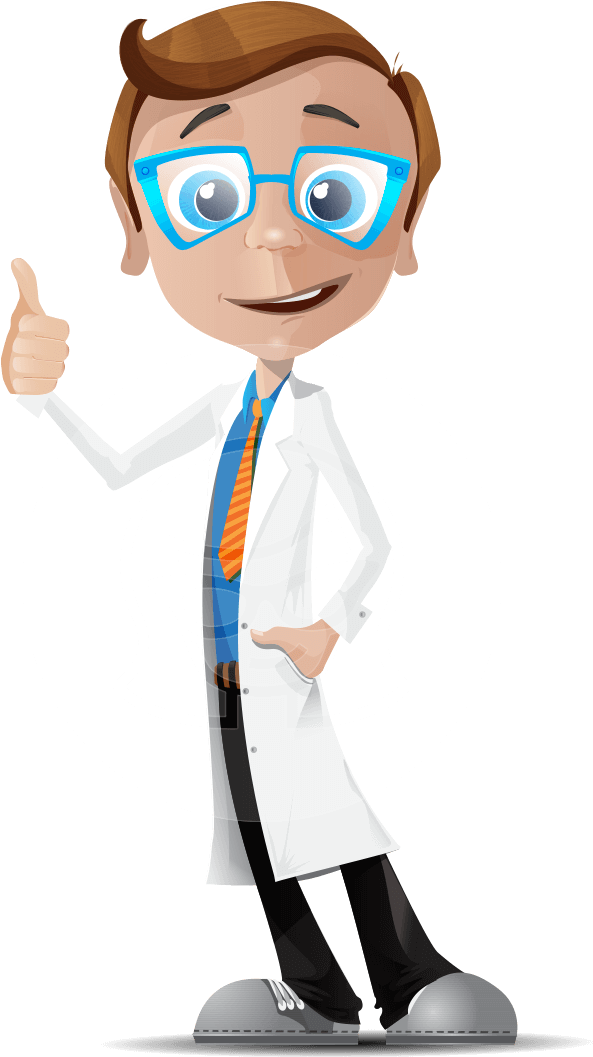 Transparent Library Confused Doctor Clipart - Doctor Vector Png (744x1060)