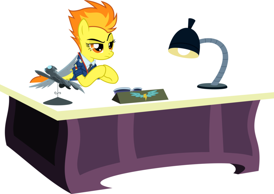 Desk Clipart Clear Desk - My Little Pony Office (1061x752)
