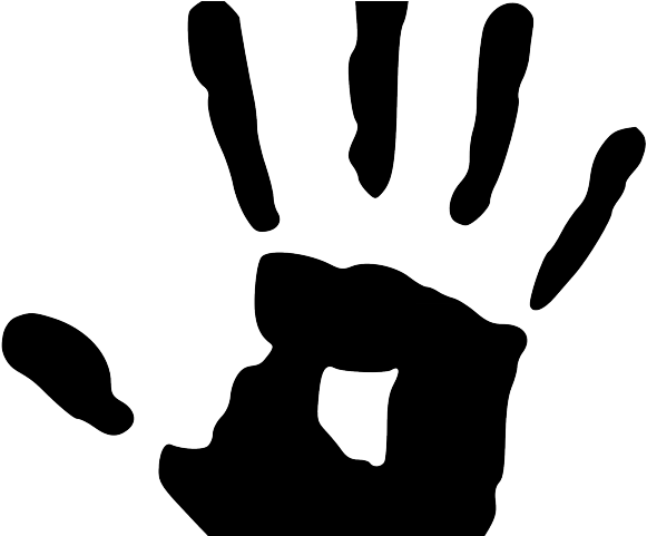 Handprint Clipart Boarder - Hand Print (640x480)