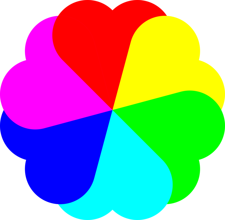 Coloring Book Computer Icons Rainbow Heart - Rainbow Colors Clipart (767x750)