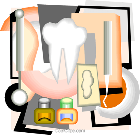 Dental Hygiene In A Neo-modern Montage Royalty Free - Dental Hygiene In A Neo-modern Montage Royalty Free (480x465)