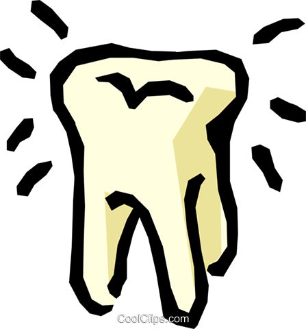 Molar Tooth Royalty Free Vector Clip Art Illustration - Maple Landmark Wooden Tooth Fairy Box (447x480)