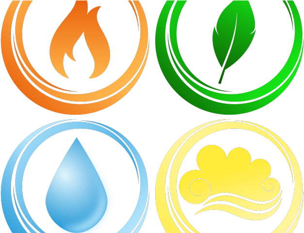 Elements Clipart Basic - Die 4 Elemente Symbole (640x480)