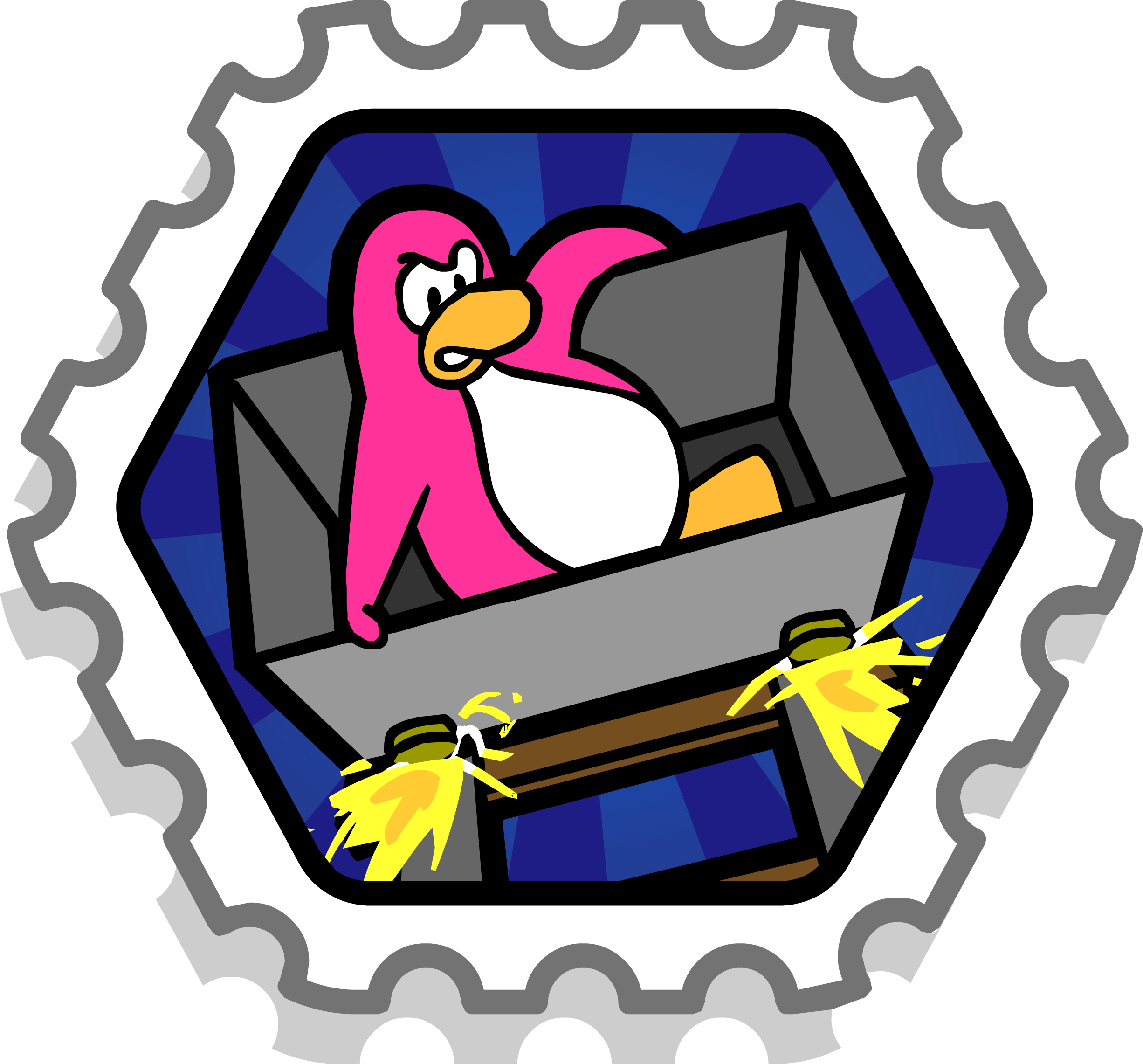 Mine Grind Stamp Club Penguin Wiki Fandom - Club Penguin Ace Pilot Stamp (2452x2282)