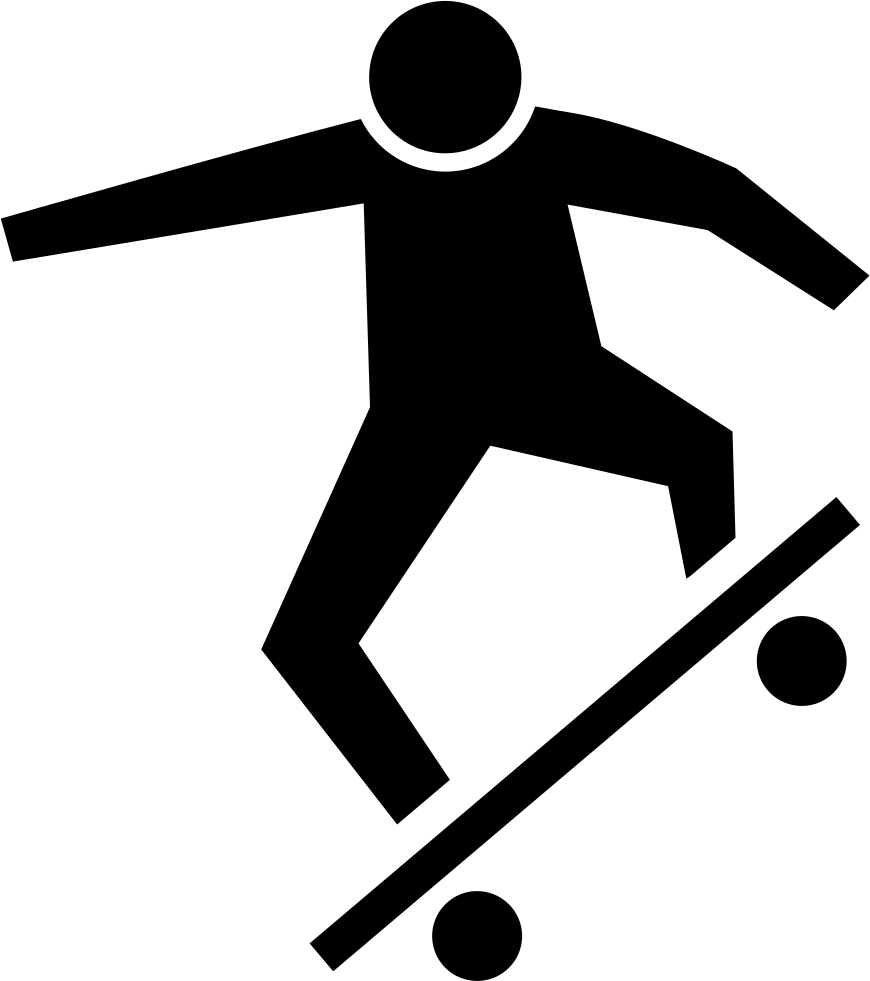 Vector Skate Pdf Clip Art Free Library - Skater Skateboarder Icon (870x981)