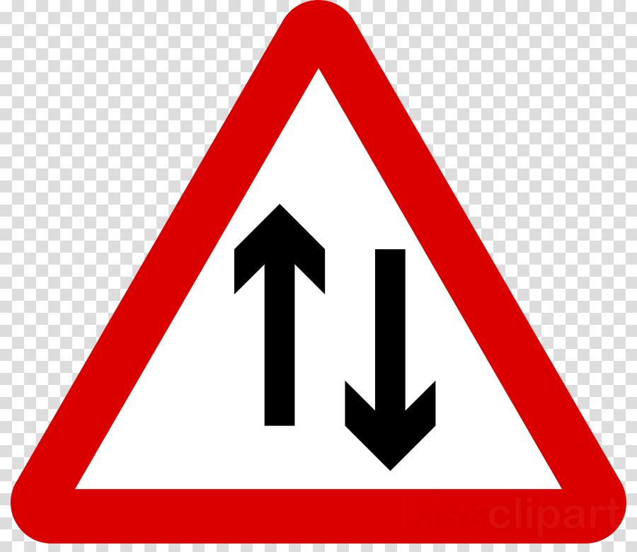 Road Sign Two Way Traffic Clipart The Highway Code - Two Way Traffic Sign Uk (900x780)