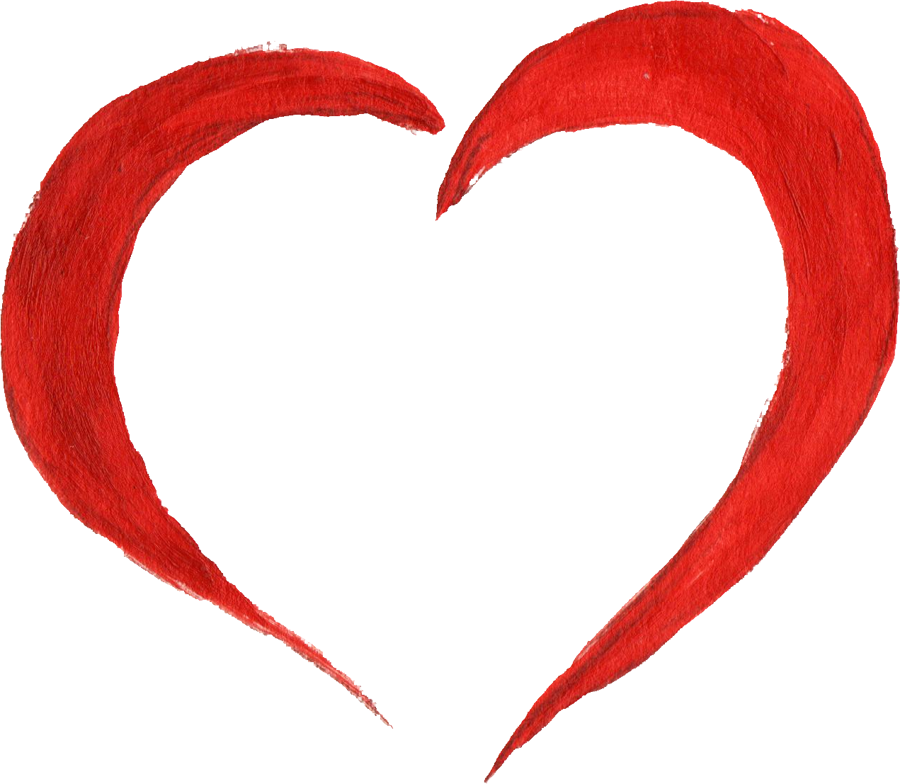 Clipart Heart Brush Stroke - Clipart Heart Brush Stroke (1271x1107)