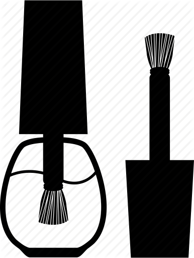 Paint Brush Clipart Nail - Nail Art Icon Png (386x512)