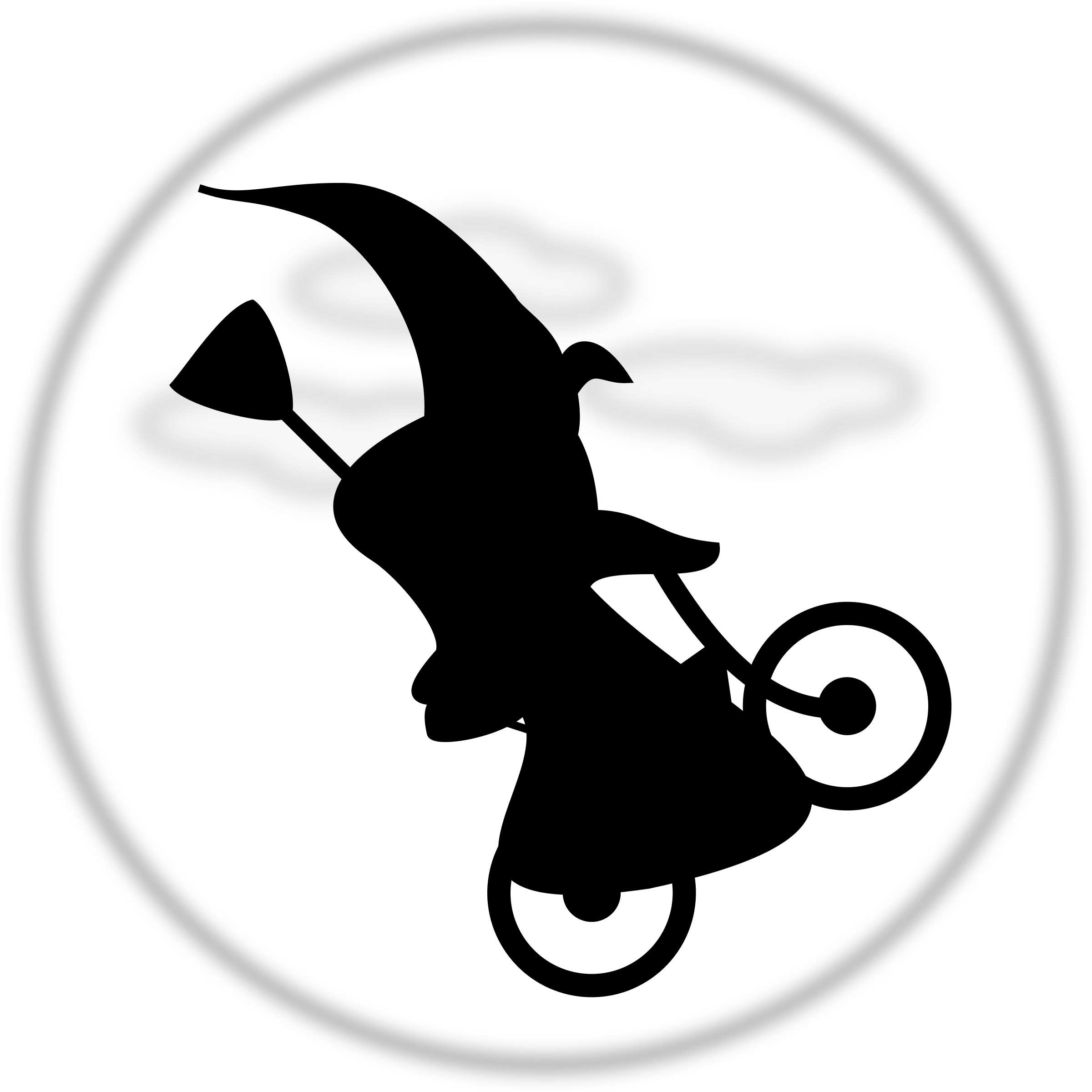 All Photo Png Clipart - Witch On Bike Cartoon (2400x2400)