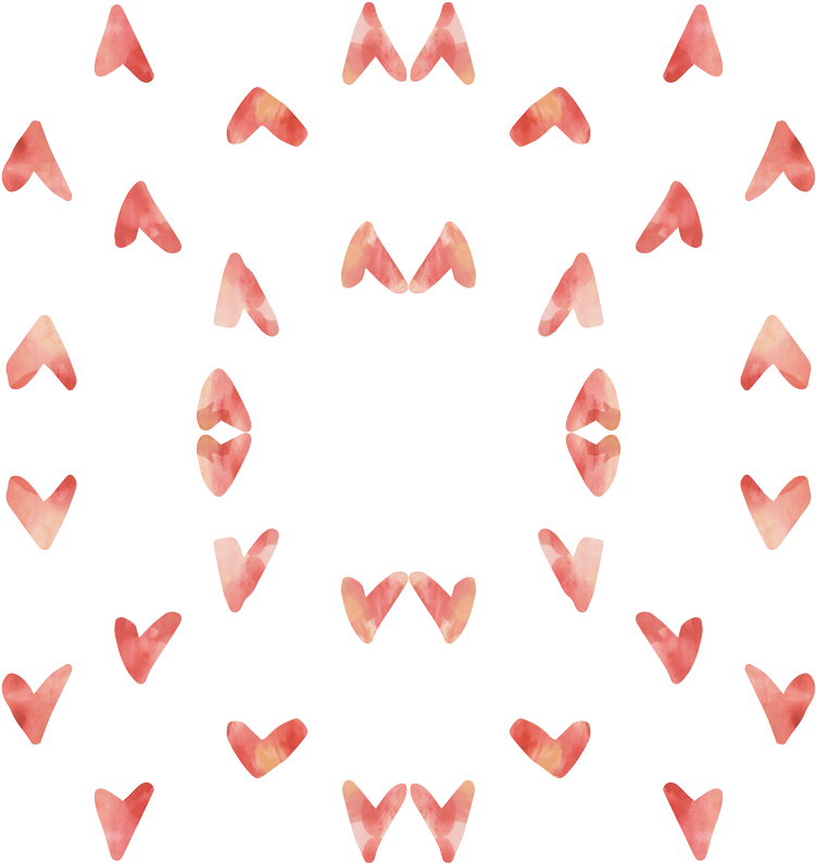 Watercolor Hearts -peaches And Cream Wallpaper - Watercolor Painting (800x800)