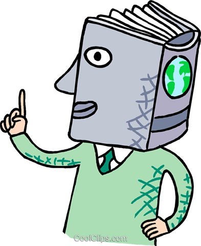 Knowledgeable Person With Encyclopedia Royalty Free - English Series: Year 4 (393x480)