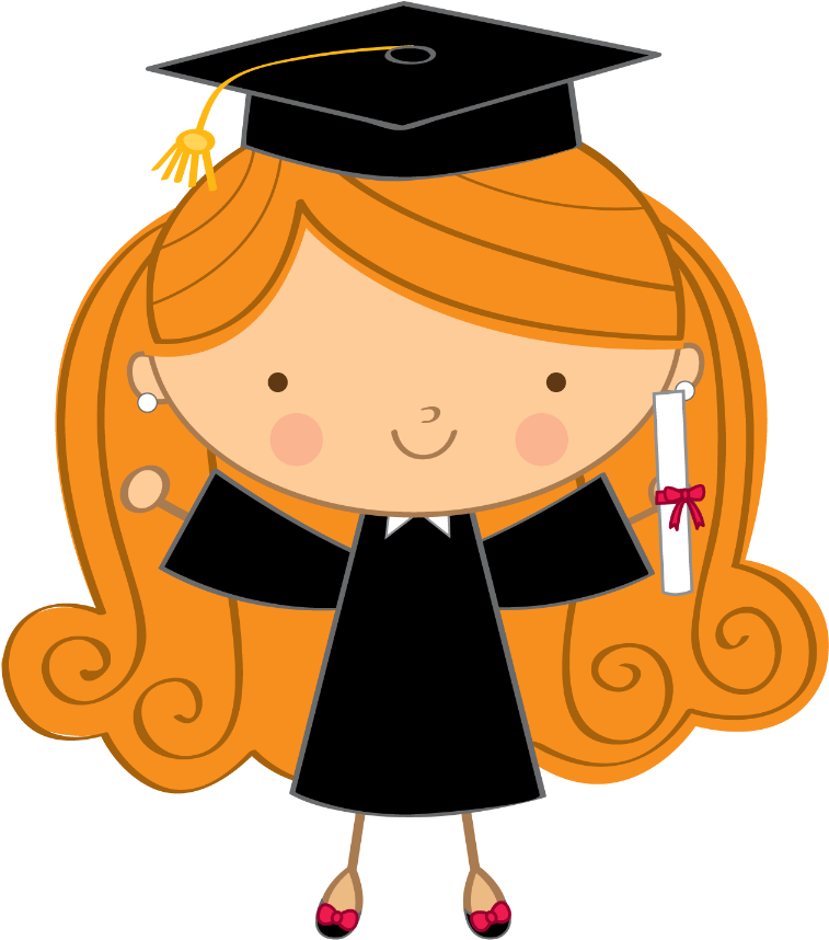 Graduation Ceremony Drawing School Clip Art Graduate - Graduation Girl Cartoon Png (900x900)