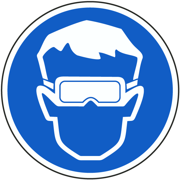 Safety Symbols And Signs - Safety Glasses Ppe Sign (600x600)