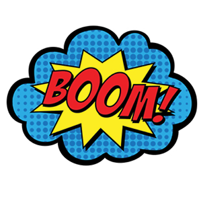 Superhero Phrase Party Stickers Well Done Sweet Cone - Superhero Phrase Party Stickers Well Done Sweet Cone (400x400)