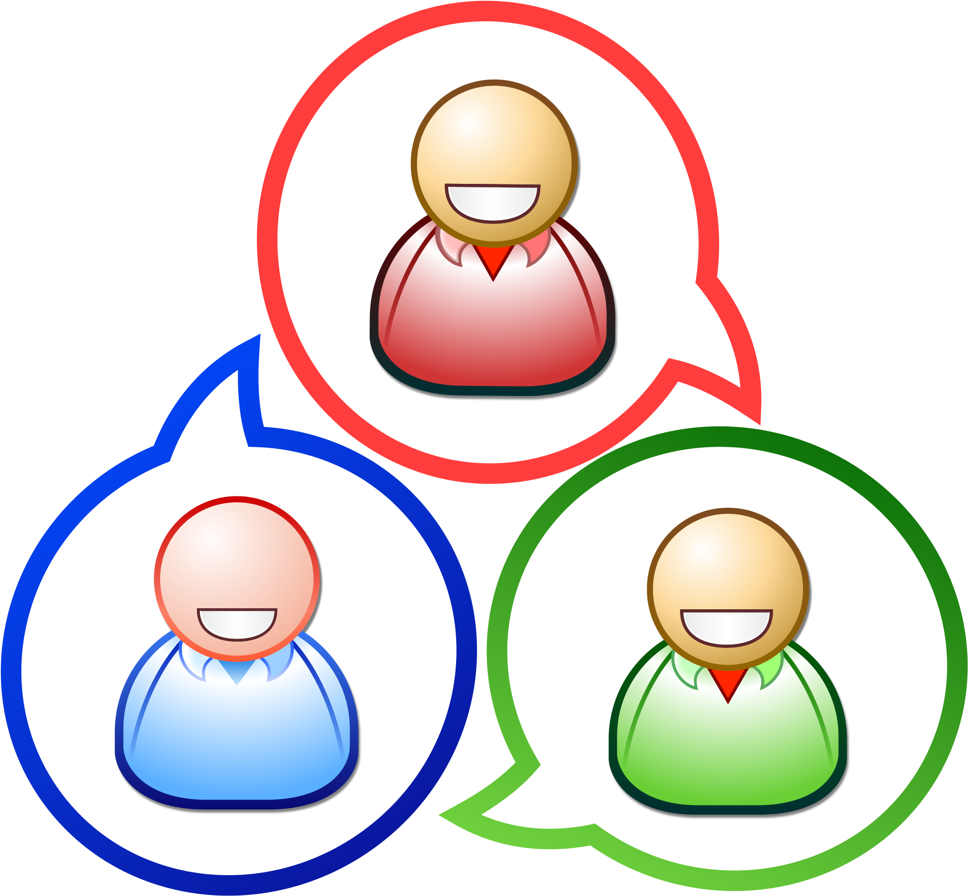 File - Nuvola Debate3 - Svg - Three People Debate (2000x1892)