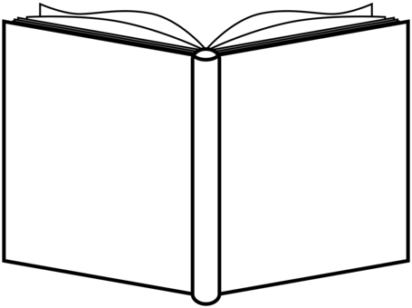 Book Cover Computer Icons Outline Download - Black And White Book Outline (455x340)