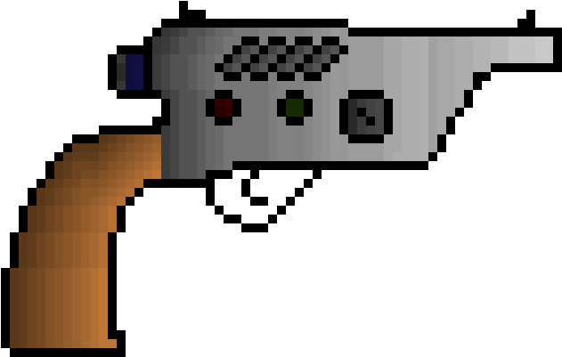 Shitty Laser Gun - Laser Gun Pixel Art (740x470)