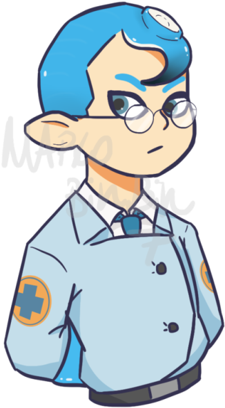 Homoerotica Pose Octo Medic I'm Really Shitty For Splatoon, - Sticker (500x685)