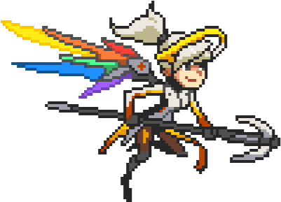 Reblog Mercy To Get More Of That Gay Shit On Your Dash - Overwatch Mercy Pixel (400x320)