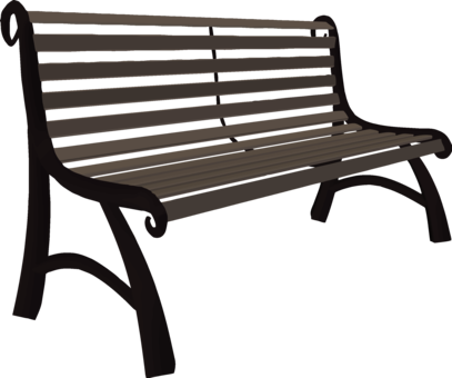 Bench Seat Park Chair - Park Bench Clipart Png (407x340)
