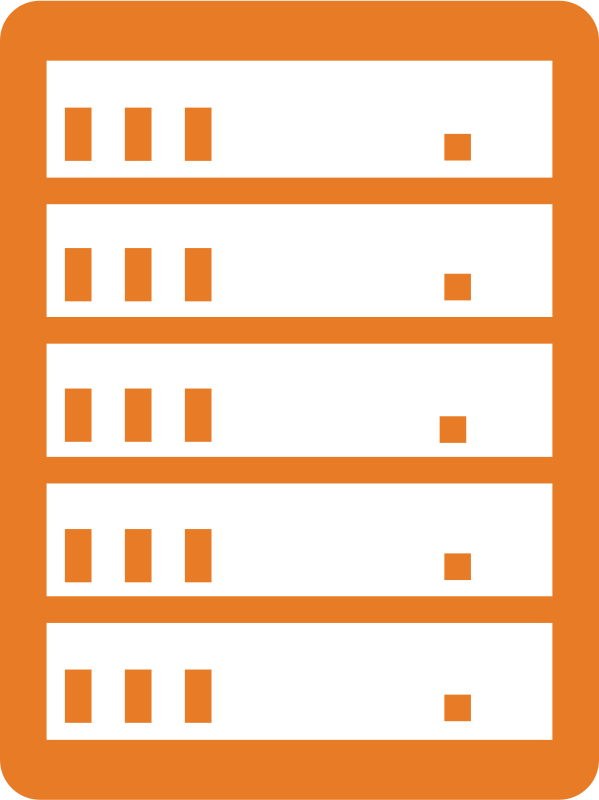 Simple Server Clip Art - Server Icon Png Orange (599x800)