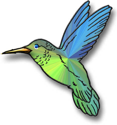 Hummingbird Clip Art Free Hummingbird Clipart Pictures - Colibrí En Blanco Y Negro (512x512)
