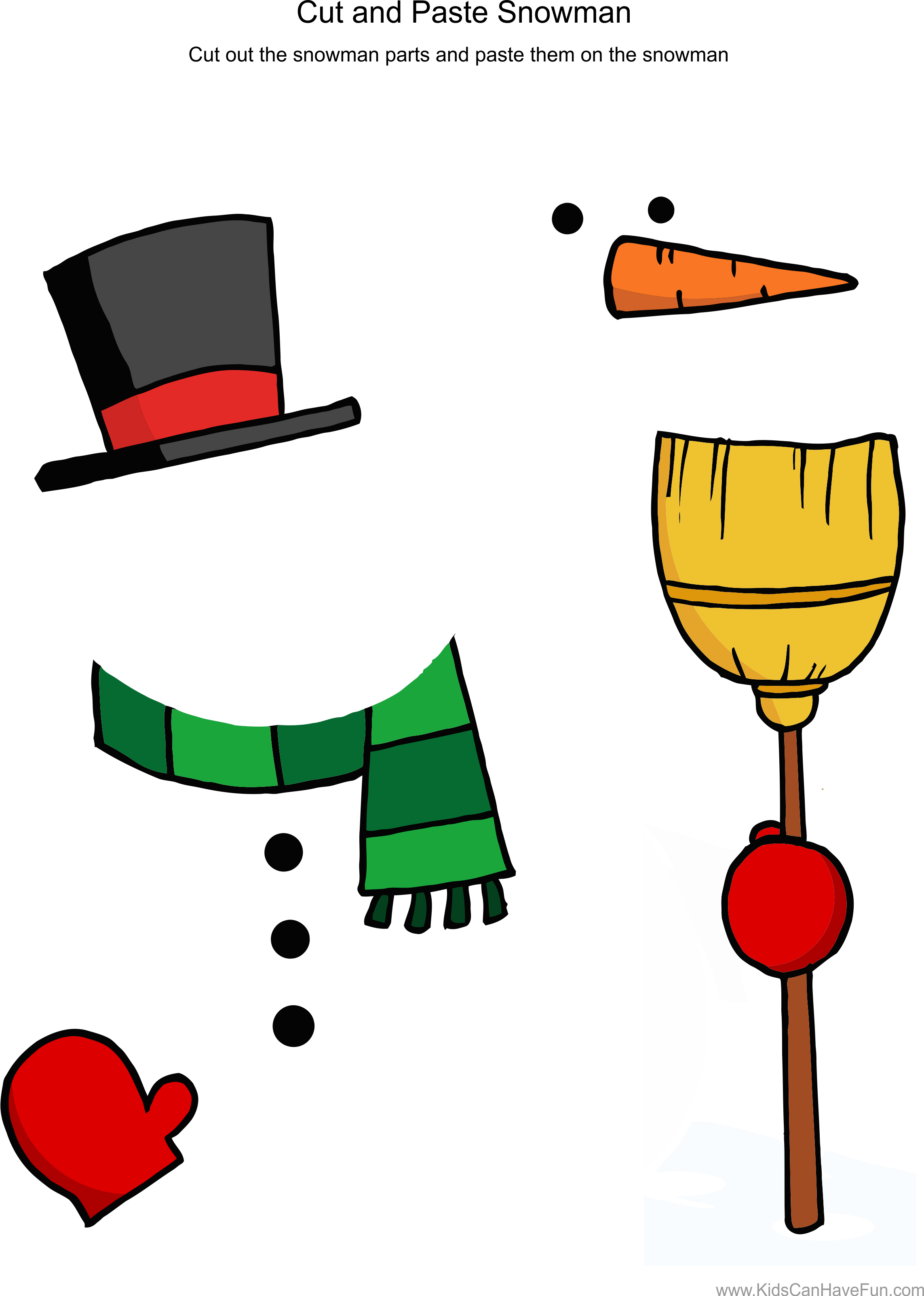 Cut And Paste Snowman - Snowman Poems (2286x3205)