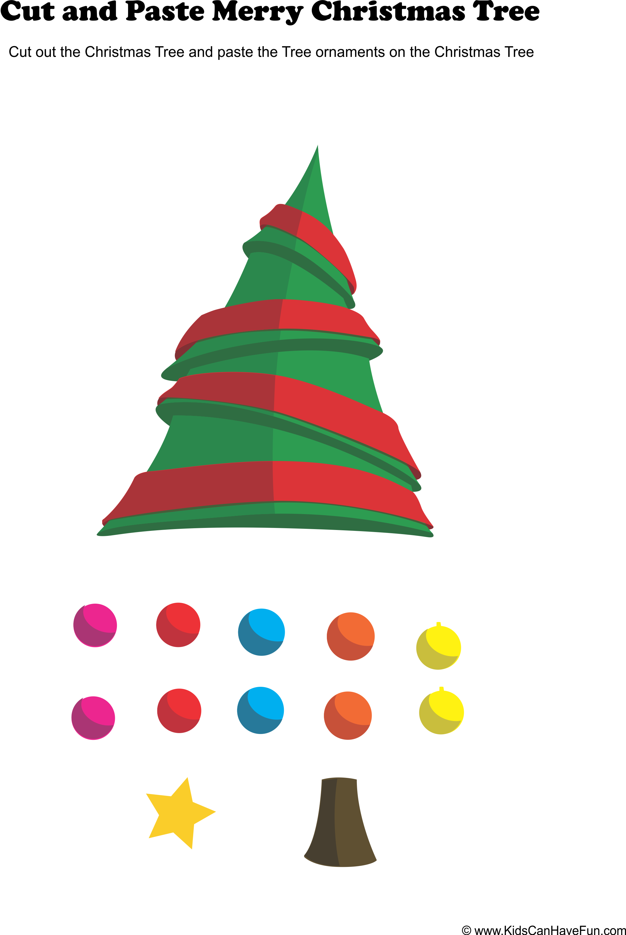 Cut & Paste Christmas Tree Activityand So Many More - Cut And Paste Xmas (2126x3172)