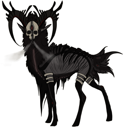 {with Deer Skull Mask Option} - Anime Deer Skull Mask (500x533)