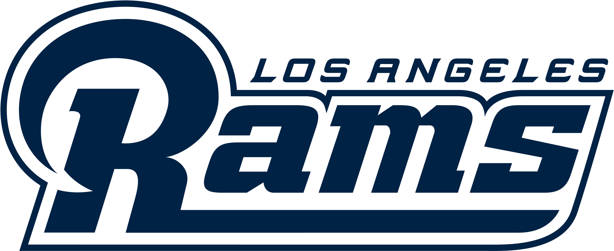 Clip Art Library Download File Los Angeles Rams - Los Angeles Rams Logo (2000x829)