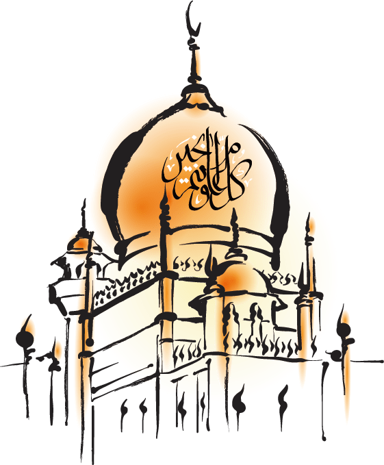 Hand Painted Mosque - Mosque Png (561x679)