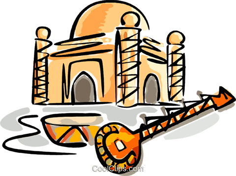 Mosque With Sitar Royalty Free Vector Clip Art Illustration - Clip Art (480x359)
