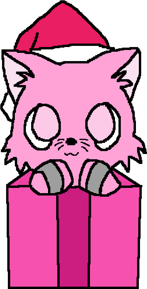 Me As A Christmas Kitty - Anime Christmas Cat Base (1000x1000)