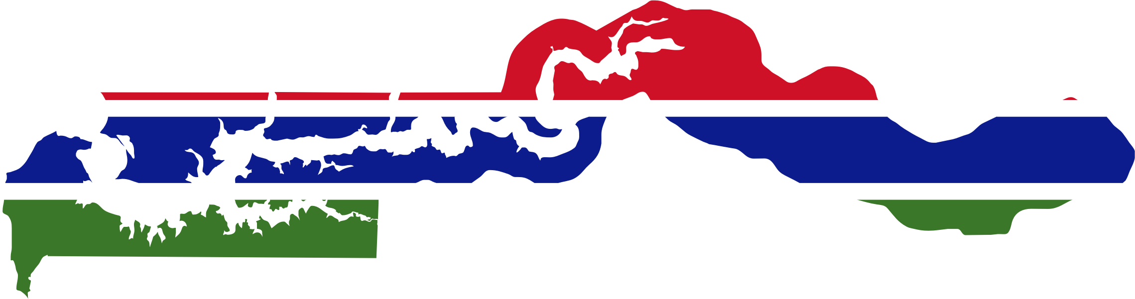 Gambia Flag Map Png (2279x601)