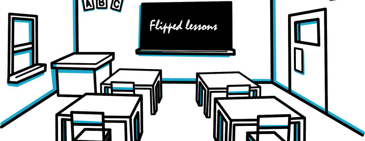 Flipped Learning Reverses The Traditional Teaching - Drawing Of Class Room (750x290)