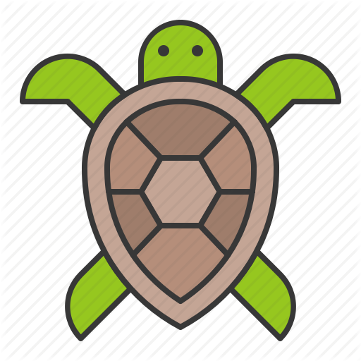 Ocean Filled By Icon Stall Aquatic Animal - Outline Of Turtle (512x512)