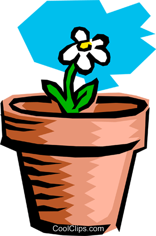 Potted Plant Royalty Free Vector Clip Art Illustration - Clip Art (317x480)