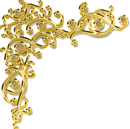 Kokšoza Digiscrapbook - Gold Corner Border Design Png (436x434)