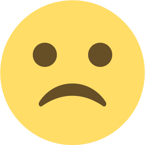 Frowning Smiley Face - عکس ایموجی ها (512x512)
