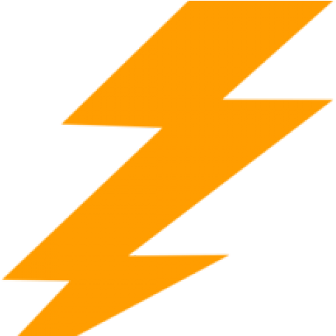 Lightning Clipart Orange - Lightning Bolt Png (640x480)