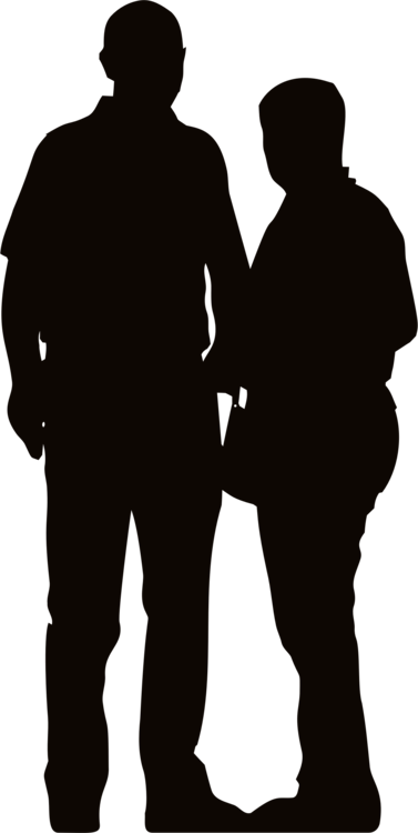 Female Person Woman Silhouette - Men And Woman Silhouette (377x750)