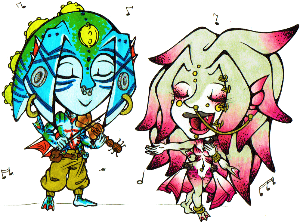 Chibi Musicians ) By Franken-fish - Drawing (1024x791)