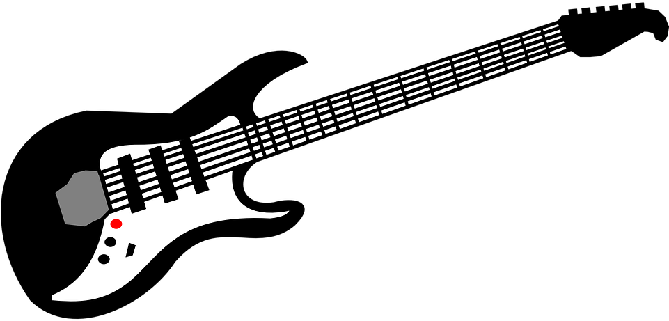 Electric Music Free Vector Graphic On Pixabay - Electric Guitar Clipart (960x480)