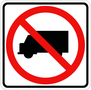 No Lorries Allowed U Turn, Pedestrian, Mobiles, Bicycles, - Mutcd Code R5 4 (400x400)