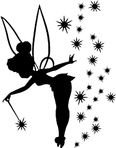 Tinkerbell Decal - Tinkerbell With Pixie Dust Silhouette (480x478)