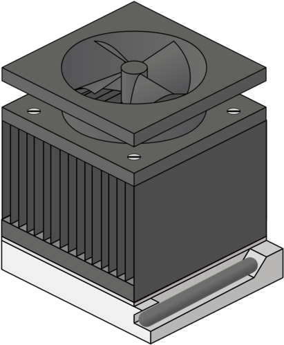 Heatsink Clip Clip Art Freeuse Stock - Cpu Heatsink Fan (958x958)