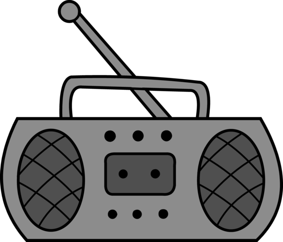 Svg Download Boombox Clipart Party - Radio Clipart (550x471)