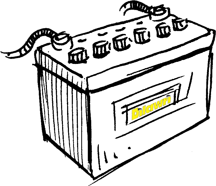 The Definitive Dead Battery Guide - Car Battery Black And White (880x732)